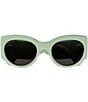 Color:Shiny Pastel Green - Image 2 - Women's Marmont Monocolor 53mm Round Sunglasses