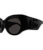Color:Shiny Black - Image 3 - Women's Marmont Monocolor 53mm Round Sunglasses