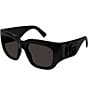 Color:Black - Image 1 - Women's Marmont Monocolor 53mm Square Sunglasses