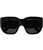 Color:Black - Image 2 - Women's Marmont Monocolor 53mm Square Sunglasses