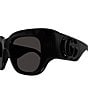Color:Black - Image 3 - Women's Marmont Monocolor 53mm Square Sunglasses