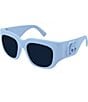 Color:Pastel Light Blue - Image 1 - Women's Marmont Monocolor 53mm Square Sunglasses