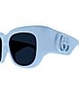 Color:Pastel Light Blue - Image 3 - Women's Marmont Monocolor 53mm Square Sunglasses