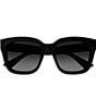 Color:Black - Image 2 - Women's Minimal 54mm Square Sunglasses