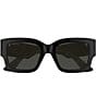 Gucci Women's Oblique 52mm Square Sunglasses, Color:Shiny Black - Image 2