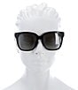 Color:Black - Image 2 - Women's Square 53mm Sunglasses