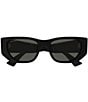 Gucci Women's Subtle Web 53mm Cat Eye Sunglasses, Color:Shiny Black/Grey - Image 2