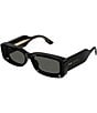 Color:Black - Image 1 - Women's Thickness 53mm Rectangle Sunglasses