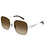 Gucci Women's Through Horsebit 58mm Square Sunglasses - Image 4