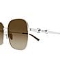 Gucci Women's Through Horsebit 58mm Square Sunglasses - Image 6