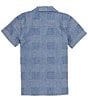 Color:Open - Image 2 - Big Boys 8-18 Short Sleeve Indigo Dobby Woven Shirt