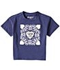 Color:Dark Navy - Image 1 - Big Girls 7-16 Short Sleeve Heart Patchwork T-Shirt