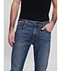 Color:Medium Wash - Image 5 - Slim Straight Basic Narrow Denim Jeans