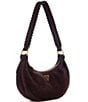 Guess Amita Espresso Suede Hobo Shoulder Bag, Color:Espresso - Image 4