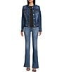 Guess Annalise Long Sleeve Denim Shacket, Color:Blue - Image 4