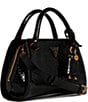 Guess Annita Snake Embossed Small Girlfriend Satchel Bag, Color:Black - Image 4