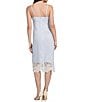 Guess Aria Sleeveless Lace Trimmed Denim Sheath Midi Dress, Color:Blue - Image 2