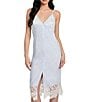 Guess Aria Sleeveless Lace Trimmed Denim Sheath Midi Dress, Color:Blue - Image 3