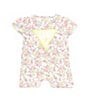 Color:Multi Floral - Image 1 - Baby Girls Newborn-12 Months Short Sleeve Floral Printed Romper