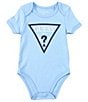 Color:Blue - Image 1 - Baby Newborn-24 Months Short-Sleeve Logo Bodysuit