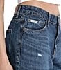 Guess Baggy Distressed Denim Shorts, Color:Navy - Image 4