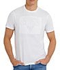 Color:White - Image 1 - Basic Embossed Short Sleeve T-Shirt