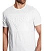 Color:White - Image 3 - Basic Embossed Short Sleeve T-Shirt