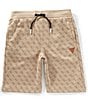 Guess Big Boys Active Mini Me Graphic Shorts, Color:Open Beige - Image 1
