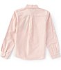 Color:Pink - Image 2 - Big Boys 8-18 Adjustable Long Sleeve Oxford Woven Button Front Shirt
