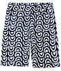 Color:Navy - Image 2 - Big Boys 8-18 Printed Pull-On French Terry Shorts