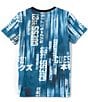 Color:Blue - Image 2 - Big Boys 8-18 Short Sleeve Geometric Energy Graphic Print T-Shirt