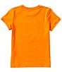 Color:Bright Orange - Image 2 - Big Boys 8-18 Short Sleeve Gold Triangle Mini Me T-Shirt