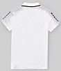 Color:White - Image 2 - Big Boys 8-18 Short Sleeve Guess Logo Taping Organic Cotton Polo Shirt