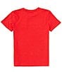 Color:Red - Image 2 - Big Boys 8-18 Short Sleeve Tonal Embroidered T-Shirt