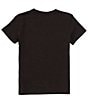 Color:Black - Image 2 - Big Boys 8-18 Short Sleeve Tonal Embroidered T-Shirt
