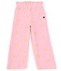 Color:Pink - Image 1 - Big Girls 7-16 Embroidered Gauze Wide Leg Pants