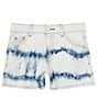 Color:Blue - Image 1 - Big Girls 7-16 Bleached Denim Shorts