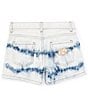 Color:Blue - Image 2 - Big Girls 7-16 Bleached Denim Shorts
