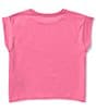 Color:Pink - Image 2 - Big Girls 7-16 Dolman Sleeve Crop Core T-Shirt