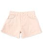Color:Light Beige/Khaki - Image 1 - Big Girls 7-16 Rigid Bull Denim Embellished Pocket Shorts