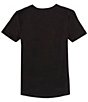 Color:Jet Black - Image 2 - Big Girls 7-16 Sequin Embellished Vertical Logo Embroidered Slinky Jersey T-Shirt