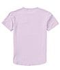 Color:Purple - Image 2 - Big Girls 7-16 Short Cuff Sleeve Graphic T-Shirt