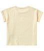 Color:Medium Yellow - Image 2 - Big Girls 7-16 Short Sleeve Graphic Palm Tree T-Shirt