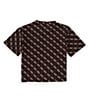 Color:Grey - Image 2 - Big Girls 7-16 Short Sleeve Printed Icon T-Shirt