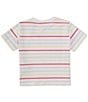 Color:Multi - Image 2 - Big Girls 7-16 Short Sleeve Striped Graphic T-Shirt