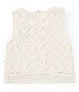 Color:White - Image 2 - Big Girls 7-16 Sleeveless Lace Crop Top