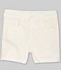Color:Ivory - Image 1 - Big Girls 7-16 Stretch Bull Denim Shorts