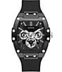 Color:Black - Image 1 - Men's Black Stainless Steel Multifunction Bracelet Watch