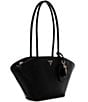 Guess Bolena Shoulder Satchel, Color:Black - Image 4