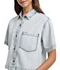 Guess Boxy Short Sleeve Denim Shirt - Image 4